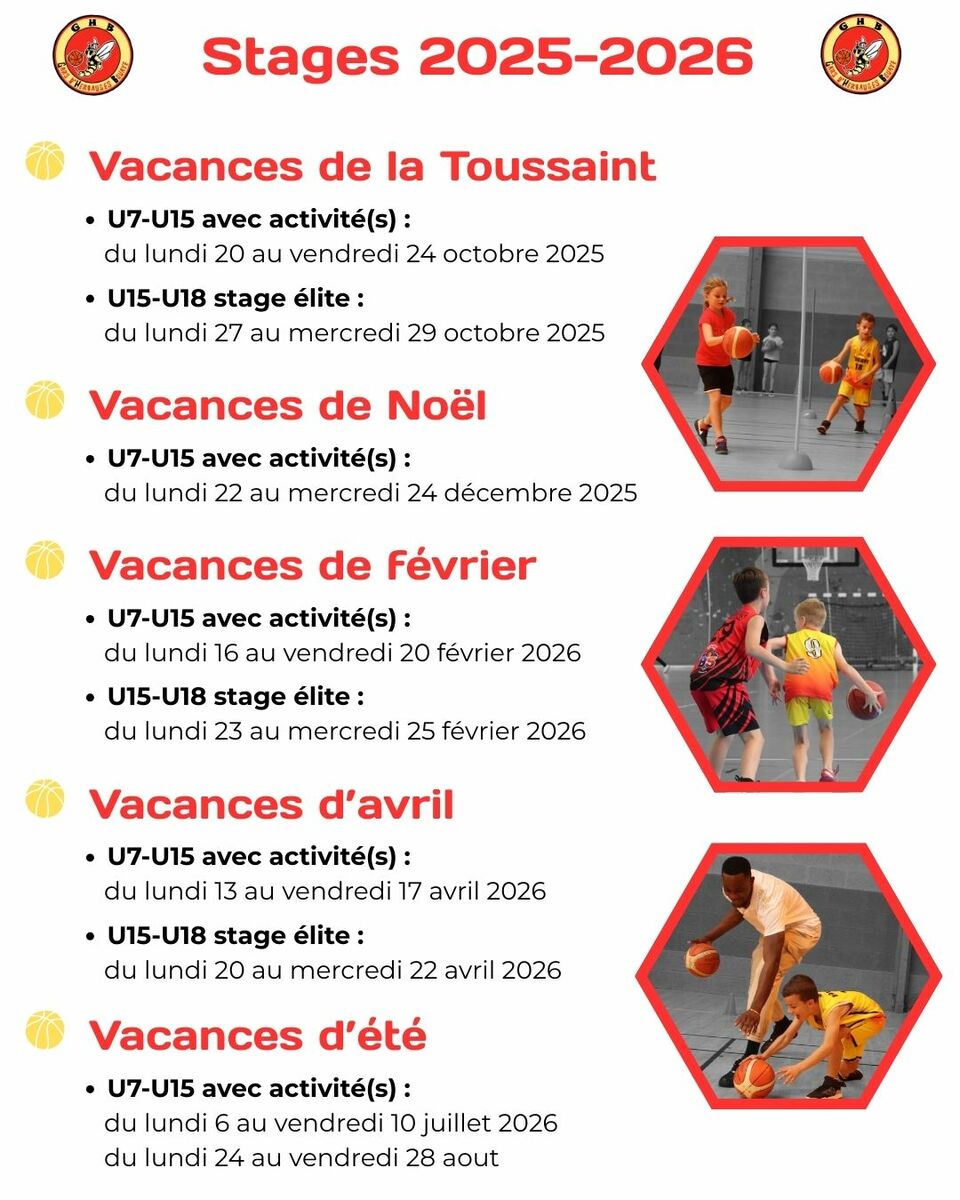 Stages vacances
