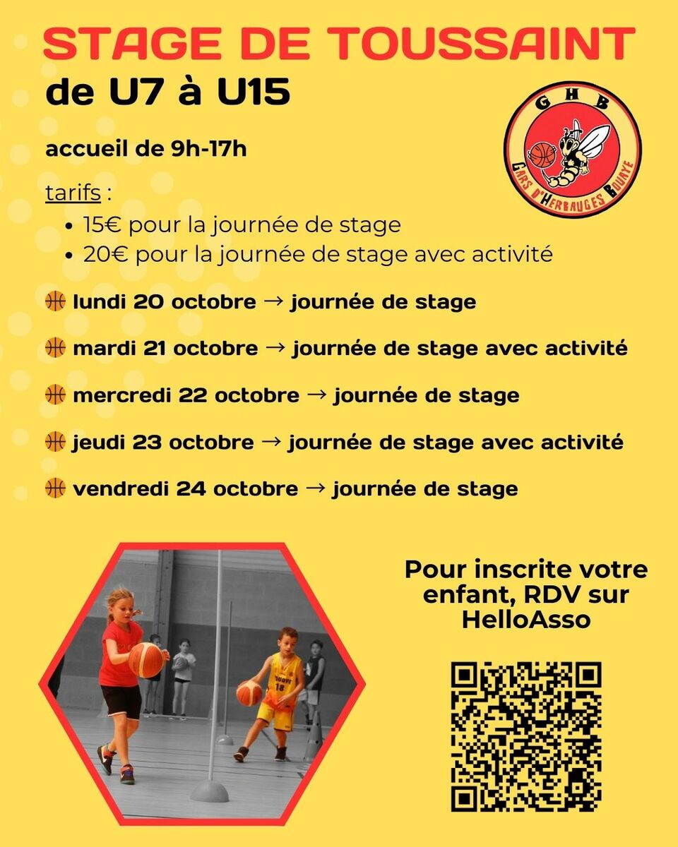 Stage U7-U15 Toussaint 2025