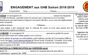 Dates d'inscription saison 2018-2019