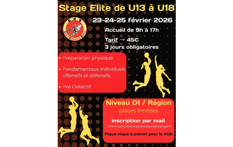 🏀 Stage Élite – Vacances de février
