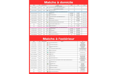 Planning du weekend