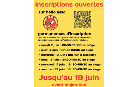 Inscriptions et réinscription 2026-2027